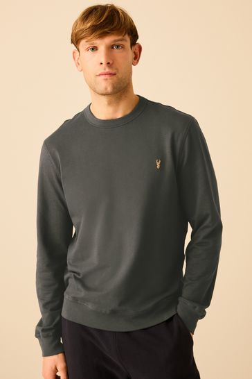 Slate Grey Lightweight Crew Neck Sweatshirt