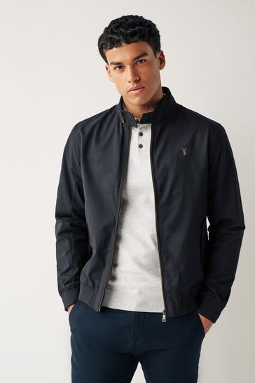 Buy Navy - Shower Resistant Check Lining Harrington Jacket from Next Spain