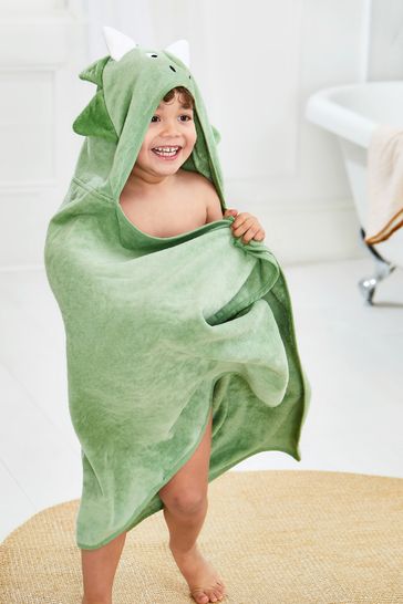 JoJo Maman Bébé Green Large Hooded Towel