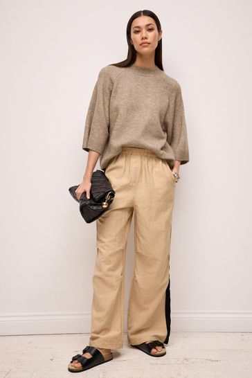 Short sleeve crew neck jumper discount