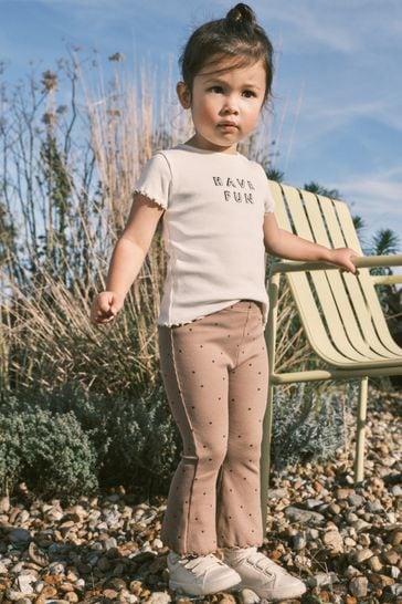 Buy Brown Spot Flare Legging & Top Set (3mths-7yrs) from Next Spain