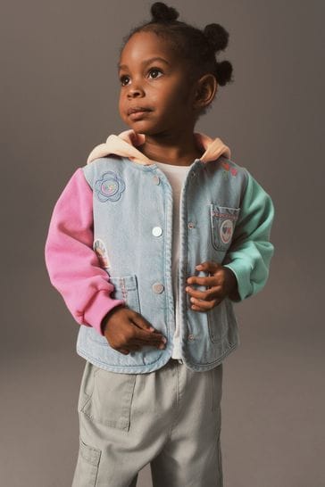 Denim and outlet jersey jacket