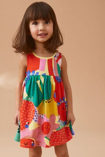 Multicoloured Sleeveless Jersey Dress (3mths-7yrs)