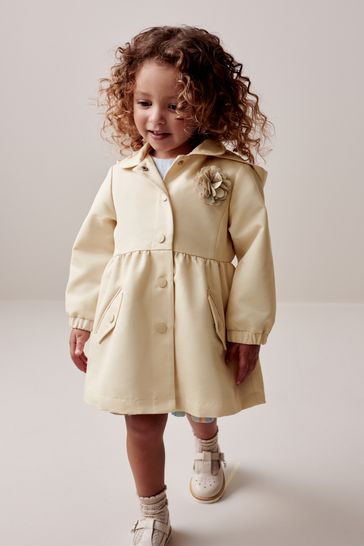 Stone Shower Resitant Corsage Trench Coat (3mths-7yrs)