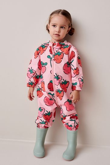 Pink Character Waterproof Printed Puddlesuit (3mths-7yrs)