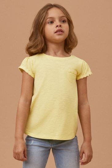 Yellow Daisy Pocket T-Shirt (1.5-16yrs)