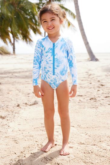 Blue tie dye swimsuit outlet