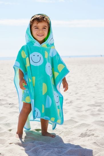 Blue Poncho Beach Towel (9mths-6yrs)