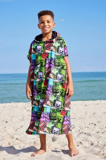 Minecraft Multi-Coloured Towelling Cover-Up (3-16yrs)