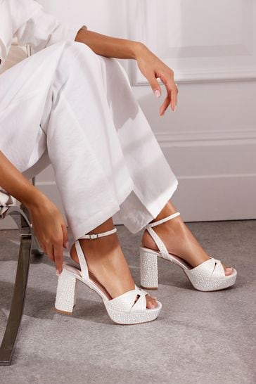 Platform bridal shop shoes uk