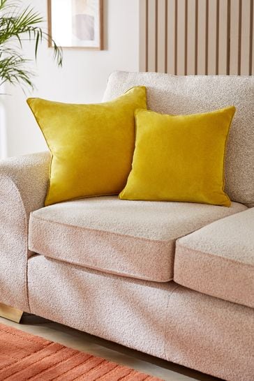 Chartreuse Yellow 59 x 59cm Soft Velour Cushion