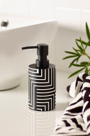 Monochrome Geo Soap Dispenser