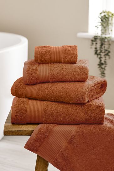 Orange Burnt Egyptian Cotton Towel
