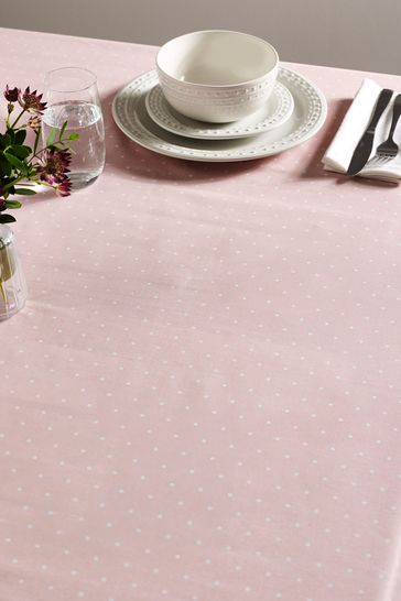 Pink Wipe Clean Table Cloth
