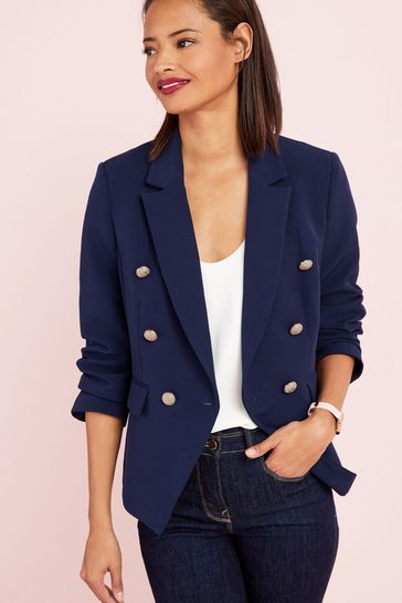 Blue double deals breasted blazer