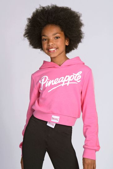 Buy Pineapple Pink Ombre Stripe Crop Hoodie from Next Lithuania