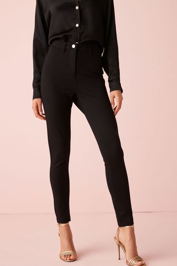 Black skinny leg slacks on sale