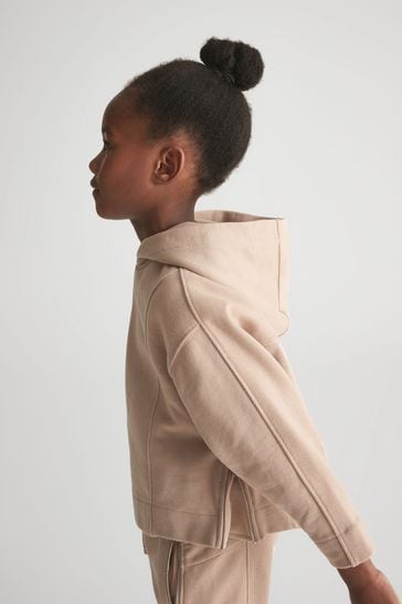 Reiss Pink Arden Junior Jersey Hoodie