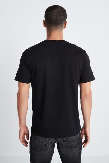 Buy Hacienda Black Regular Fit License T Shirt from Next Luxembourg