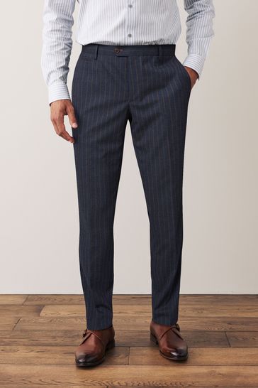 Mens 3 Piece Suit Formal Pinstripe Slim Fit Notched Lapel Dress Blazer Vest  Trousers Set at Amazon Men's Clothing store
