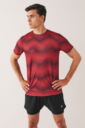Red Active Gym And Training T-Shirt