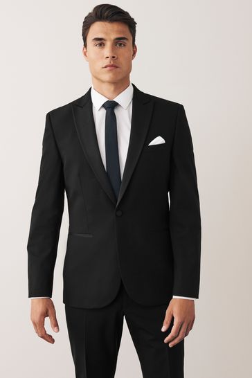 Buy Black Slim fit Motion Flex Suit Jacket from Next Luxembourg