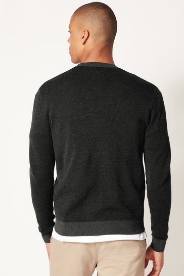 Black sales textured cardigan