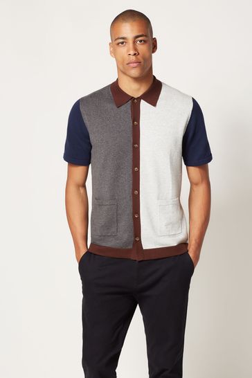 Button through polo clearance shirt