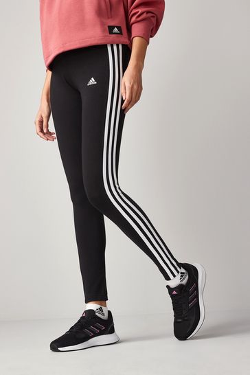 adidas Sportswear 3 STRIPES LEGGINGS - Leggings - black/white