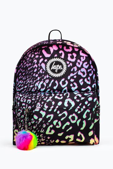 Hype. Black Gradient Pastel Animal Print Backpack
