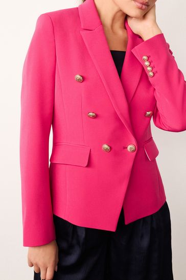 Double breasted blazer pink hotsell