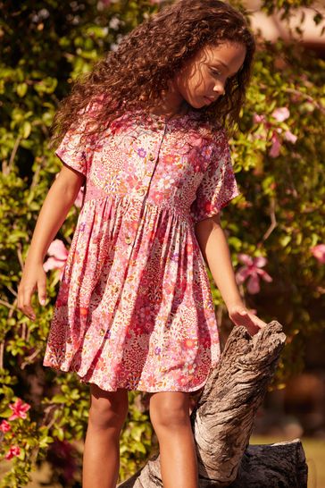 Pink Floral Relaxed Dress (3-16yrs)
