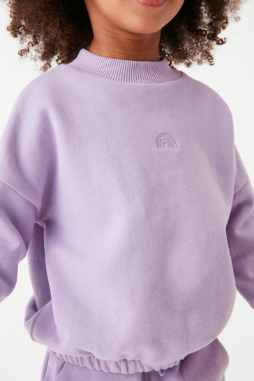 Lilac Purple Sweatshirt Soft Touch Jersey (3mths-7yrs)