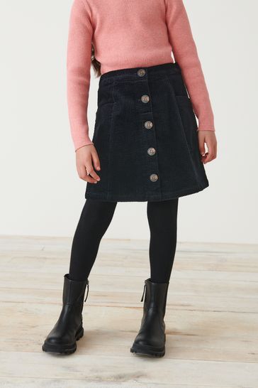 Black cord outlet button skirt