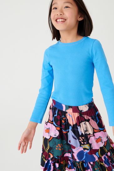 Blue 1 Pack Next Long Sleeve Ribbed Top (3-16yrs)