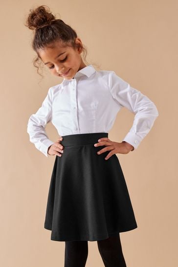 Buy Black Jersey Stretch Pull-On School Skater Skirt (3-17yrs) from Next USA