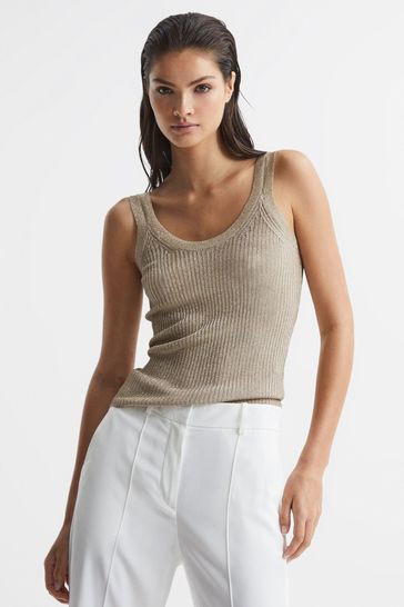 Gold vest top online
