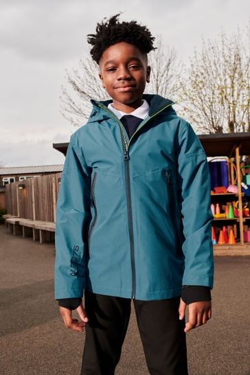 Teal Blue Fleece Lined Waterproof Coat (3-17yrs)