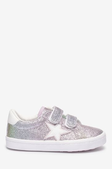 Rainbow Standard Fit (F) Glitter Star Trainers