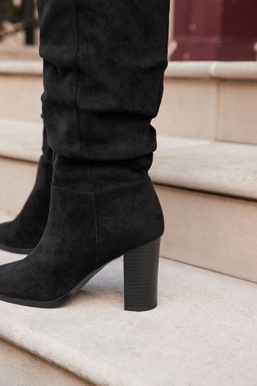 Next black on sale slouch boots