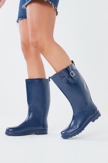 Navy Gloss Wellies