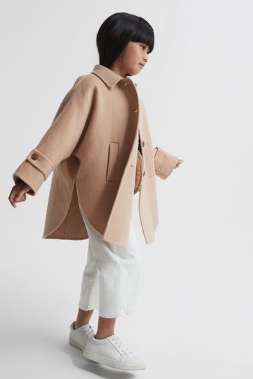 Reiss Camel Carmen Senior Wool Cape