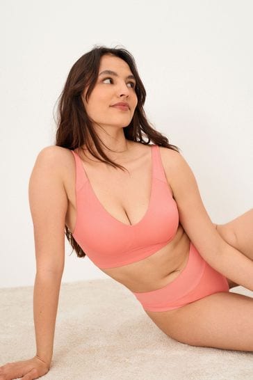 Coral Pink Forever Comfort® Non Wire Longline Bra