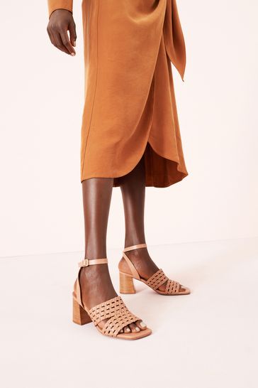 Camel block heel discount sandals