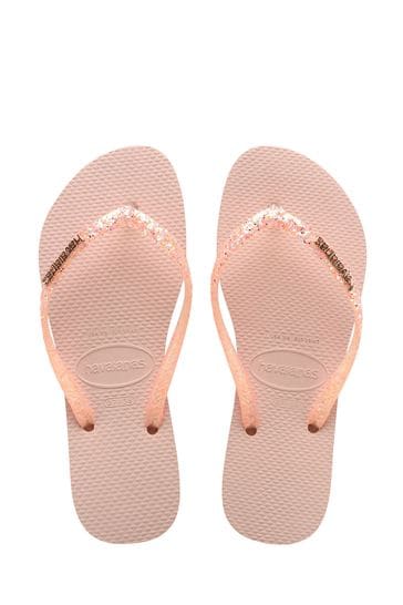 Havaianas Slim Glitter Flourish Flip Flops