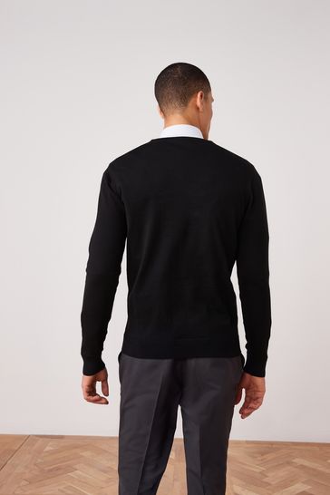 Next black v neck jumper discount