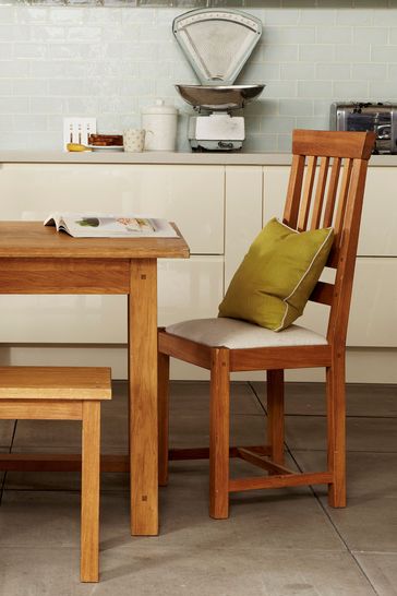 Laura Ashley Set of 2 Oak Milton Dining Chairs
