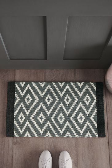 Grey Geo Diamond Doormat