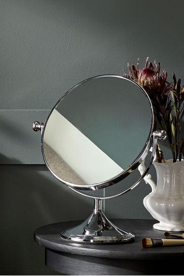 Large 32cm Round Dressing Table Mirror Make Up Mirror Shaving Mirror Black 