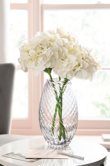 Grey Twisted Smoke Glass Flower Vase